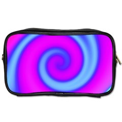 Swirl Pink Turquoise Abstract Toiletries Bags by BrightVibesDesign