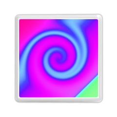 Swirl Pink Turquoise Abstract Memory Card Reader (Square) 