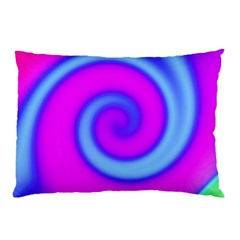 Swirl Pink Turquoise Abstract Pillow Case (two Sides) by BrightVibesDesign