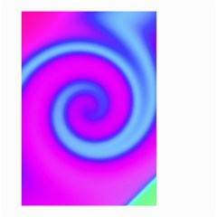 Swirl Pink Turquoise Abstract Small Garden Flag (Two Sides)