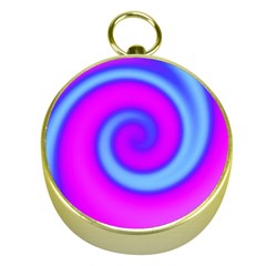 Swirl Pink Turquoise Abstract Gold Compasses