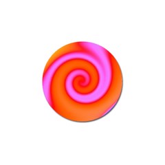 Swirl Orange Pink Abstract Golf Ball Marker (4 Pack) by BrightVibesDesign