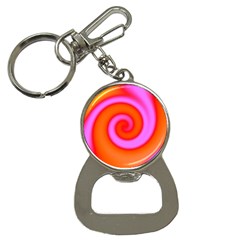 Swirl Orange Pink Abstract Bottle Opener Key Chains by BrightVibesDesign