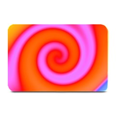 Swirl Orange Pink Abstract Plate Mats by BrightVibesDesign