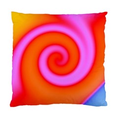 Swirl Orange Pink Abstract Standard Cushion Case (one Side) by BrightVibesDesign