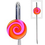 Swirl Orange Pink Abstract Book Mark Front