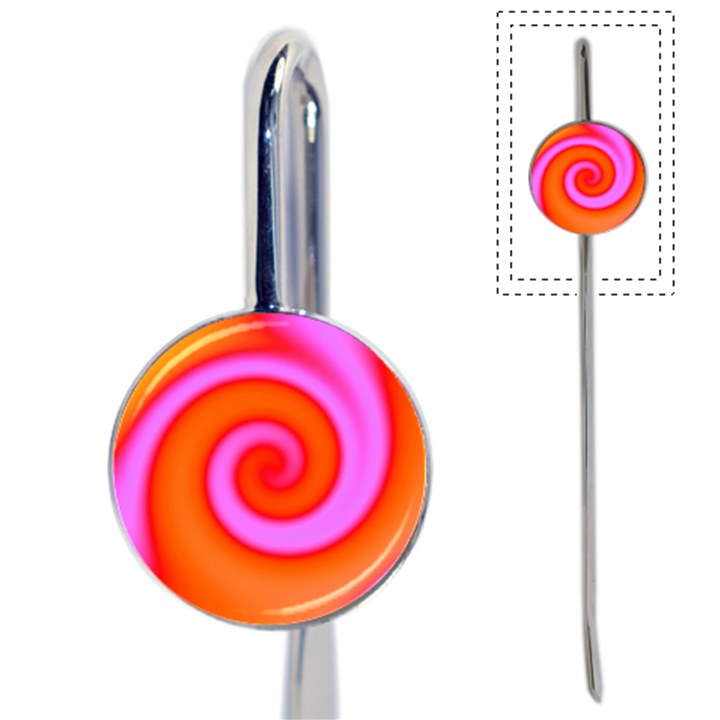 Swirl Orange Pink Abstract Book Mark