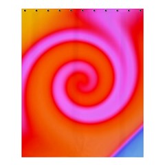 Swirl Orange Pink Abstract Shower Curtain 60  X 72  (medium)  by BrightVibesDesign