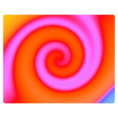 Swirl Orange Pink Abstract Double Sided Flano Blanket (medium)  by BrightVibesDesign