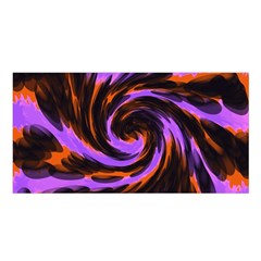 Swirl Black Purple Orange Satin Shawl by BrightVibesDesign