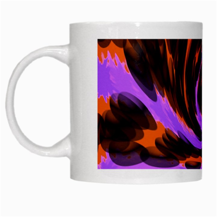 Swirl Black Purple Orange White Mugs