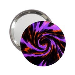 Swirl Black Purple Orange 2 25  Handbag Mirrors by BrightVibesDesign