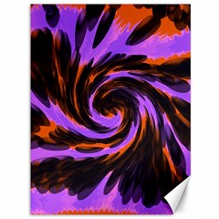 Swirl Black Purple Orange Canvas 36  X 48   by BrightVibesDesign