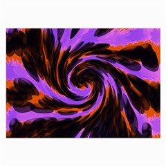 Swirl Black Purple Orange Large Glasses Cloth by BrightVibesDesign