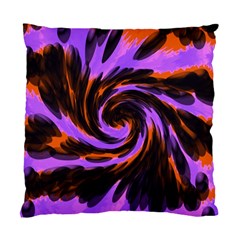 Swirl Black Purple Orange Standard Cushion Case (one Side) by BrightVibesDesign