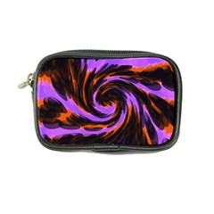 Swirl Black Purple Orange Coin Purse by BrightVibesDesign