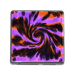 Swirl Black Purple Orange Memory Card Reader (square) by BrightVibesDesign