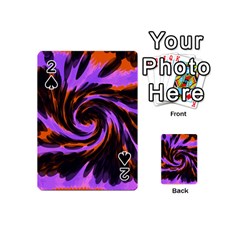 Swirl Black Purple Orange Playing Cards 54 (mini)  by BrightVibesDesign