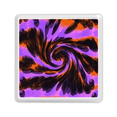 Swirl Black Purple Orange Memory Card Reader (square)  by BrightVibesDesign