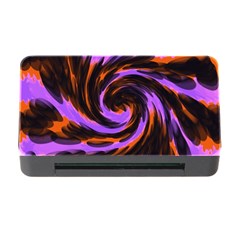 Swirl Black Purple Orange Memory Card Reader With Cf by BrightVibesDesign