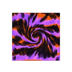 Swirl Black Purple Orange Satin Bandana Scarf by BrightVibesDesign