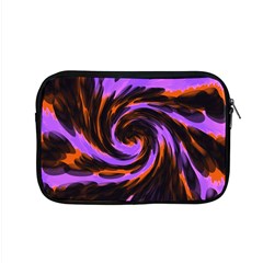 Swirl Black Purple Orange Apple Macbook Pro 15  Zipper Case by BrightVibesDesign