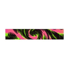 Swirl Black Pink Green Flano Scarf (mini) by BrightVibesDesign