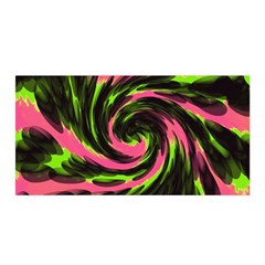 Swirl Black Pink Green Satin Wrap by BrightVibesDesign