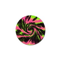 Swirl Black Pink Green Golf Ball Marker (10 Pack) by BrightVibesDesign