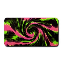 Swirl Black Pink Green Medium Bar Mats by BrightVibesDesign