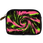 Swirl Black Pink Green Digital Camera Cases Front