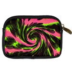 Swirl Black Pink Green Digital Camera Cases Back