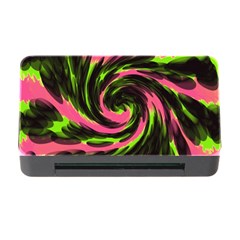 Swirl Black Pink Green Memory Card Reader With Cf by BrightVibesDesign