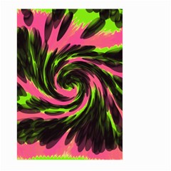 Swirl Black Pink Green Large Garden Flag (two Sides) by BrightVibesDesign