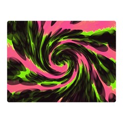 Swirl Black Pink Green Double Sided Flano Blanket (mini)  by BrightVibesDesign