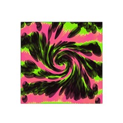 Swirl Black Pink Green Satin Bandana Scarf by BrightVibesDesign