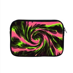 Swirl Black Pink Green Apple Macbook Pro 15  Zipper Case by BrightVibesDesign