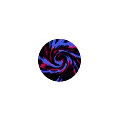 Swirl Black Blue Pink 1  Mini Magnets by BrightVibesDesign