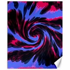 Swirl Black Blue Pink Canvas 16  X 20   by BrightVibesDesign