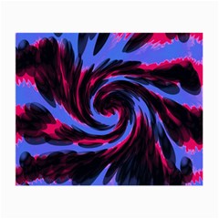 Swirl Black Blue Pink Small Glasses Cloth (2-side) by BrightVibesDesign