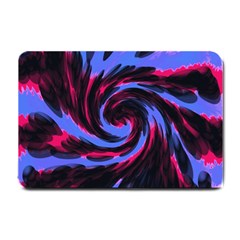 Swirl Black Blue Pink Small Doormat  by BrightVibesDesign