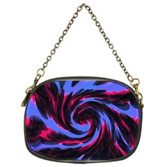 Swirl Black Blue Pink Chain Purses (one Side)  by BrightVibesDesign