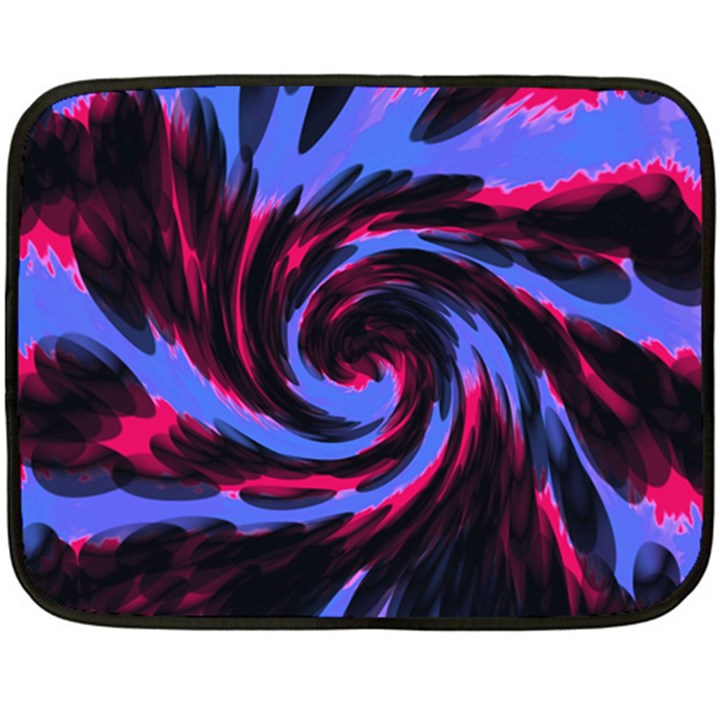 Swirl Black Blue Pink Fleece Blanket (Mini)