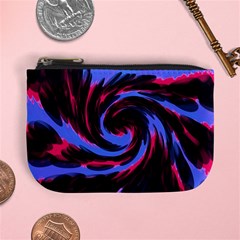 Swirl Black Blue Pink Mini Coin Purses by BrightVibesDesign