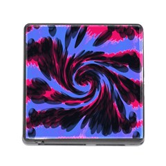 Swirl Black Blue Pink Memory Card Reader (square) by BrightVibesDesign