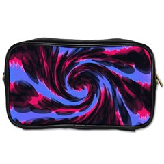 Swirl Black Blue Pink Toiletries Bags 2-side by BrightVibesDesign