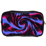 Swirl Black Blue Pink Toiletries Bags 2-Side Front