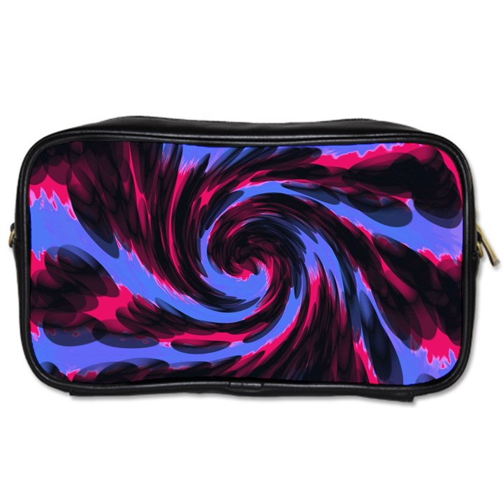 Swirl Black Blue Pink Toiletries Bags 2-Side