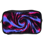 Swirl Black Blue Pink Toiletries Bags 2-Side Back