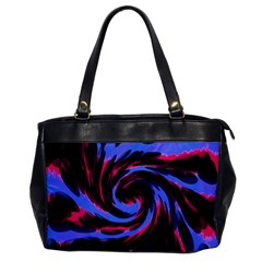 Swirl Black Blue Pink Office Handbags by BrightVibesDesign